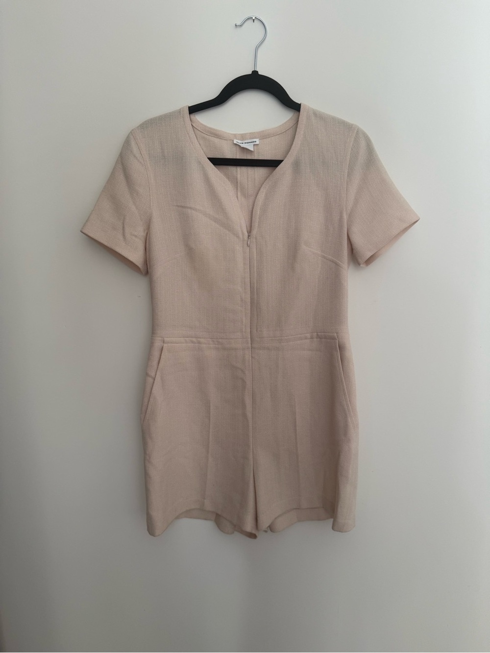 Club Monaco Cream Short-Sleeve Romper